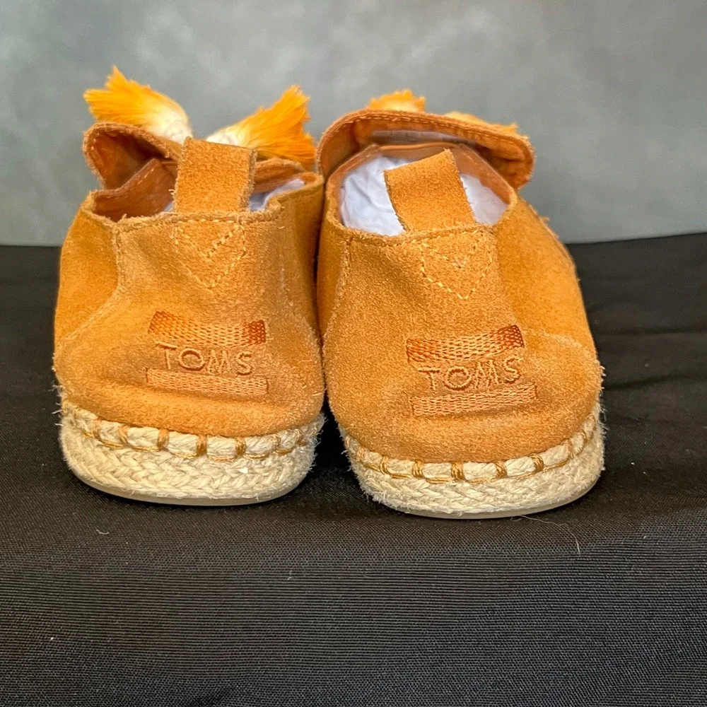 TOMS Deconstructed Alpargata Rope Suede Espadrille with Tassels Orange Size 8.5‎